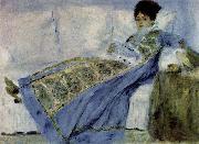 Pierre-Auguste Renoir Madame Monet auf dem Divan painting